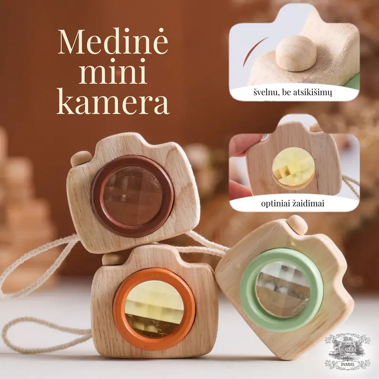 Medinis mini kaleidoskopas – fotoaparatas