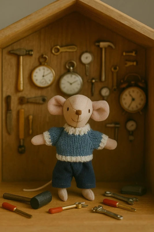 Peliukas dėdė Svirnas su megztu megztiniu