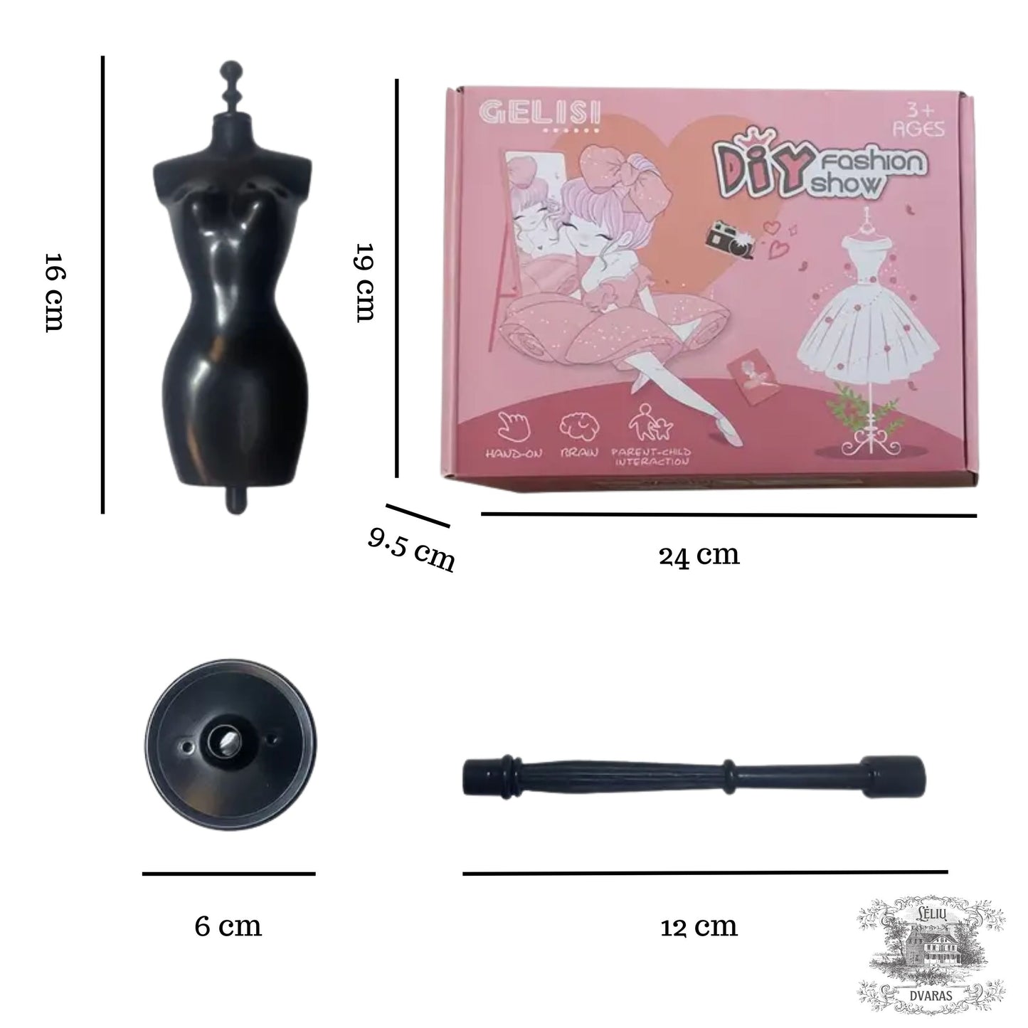 Kūrybinis mados dizainerės rinkinys