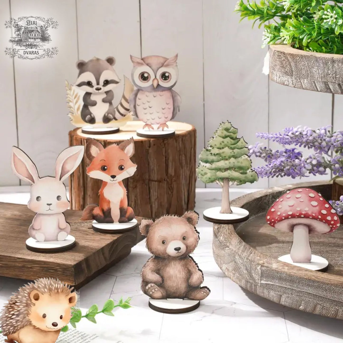 Pasakiškos miško gyvūnų dekoracijos vaikų gimtadieniui 🎉🌲🦊