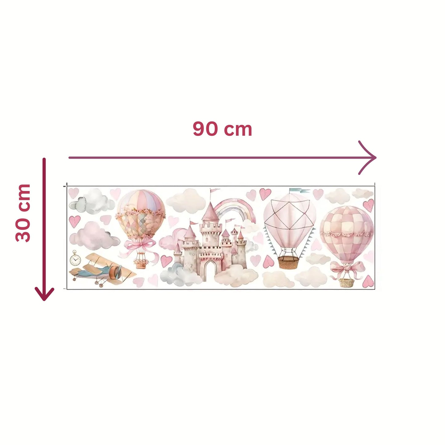 Lipdukai ant sienos "Pasakų šalis ir oro balionai"