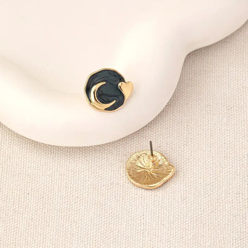 Auskarai „Saulė ir Mėnulis“