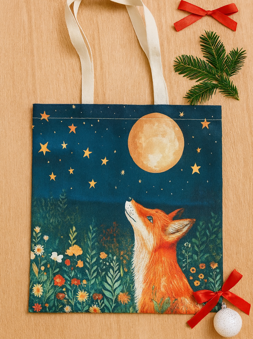 Medžiaginis maišelis „Rudnė ir pilnatis“